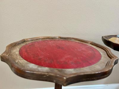 Two Vintage Pie Crust Top Tables