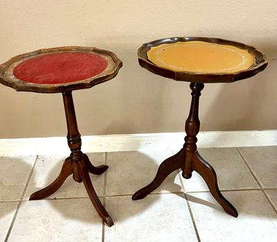 Two Vintage Pie Crust Top Tables