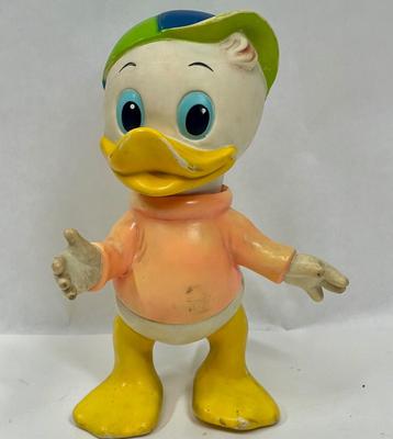 One of Donald Ducks' nephews Huey Dewy, or Louie Vintage Rubber Toy Walt Disney Productions