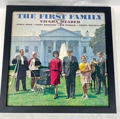 Framed Vintage 33RPM Vinyl Comedy Album: The First family