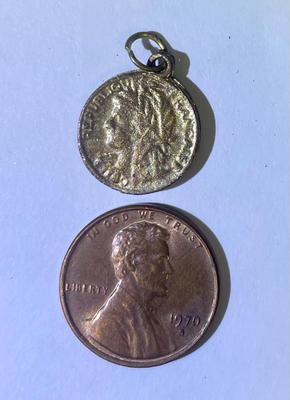 Vintage French Republique Francaise Medallion pendant coin