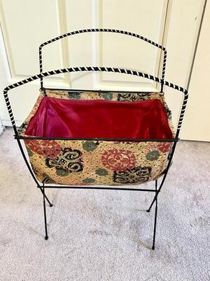 Two Vintage Knitting Basket Sewing Bags
