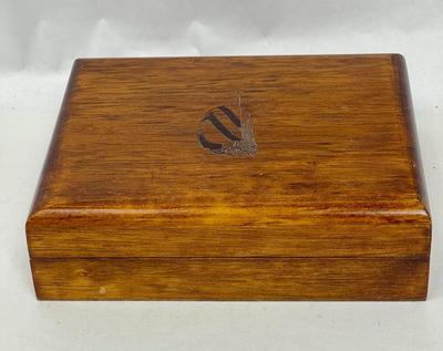 Vintage Nautica Wooden Watch Box, Storage Case