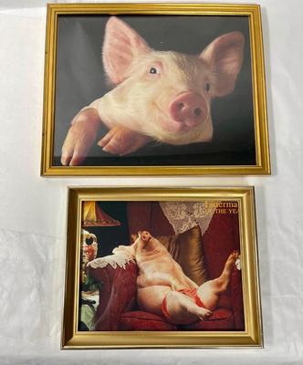 Humorous Framed Piglet Art: Littermate of the Year