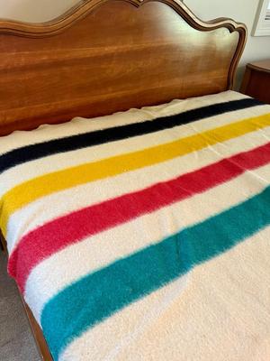 1930s Hudson Bay Company 4 Point Wool Blanket