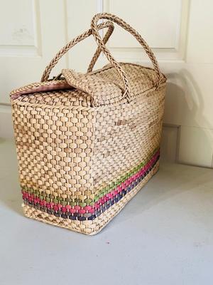 Three Vintage Large Raffia & Woven Bags