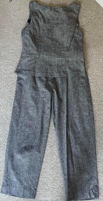 2 PIece Grey Women's Sleeveless Jumpsuit by David Paul New York in Size 9