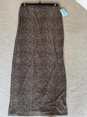 Brand New Leopard Print long skirt by IVORY, size 9/10