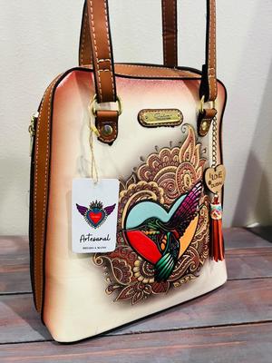 New ARTESANAL Hummingbird Embossed Bag