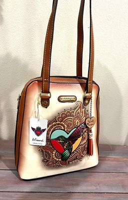 New ARTESANAL Hummingbird Embossed Bag