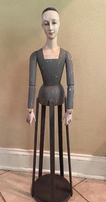 Wooden Santos-style cage doll