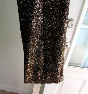 Ladies Winter Neck Scarf/Shawl, Black With Gold Glitter, Express Label