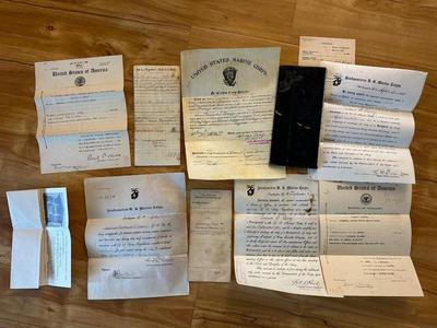 Marine’s Military Records, Honorable Discharge, Certificates
