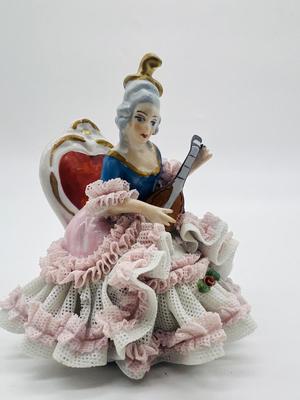 Germany Dresden Art Lace Figurines ~ Read Details
