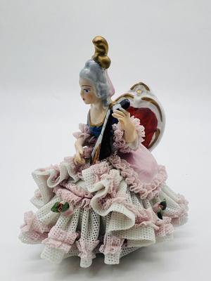 Germany Dresden Art Lace Figurines ~ Read Details