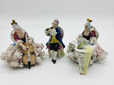 Germany Dresden Art Lace Figurines ~ Read Details