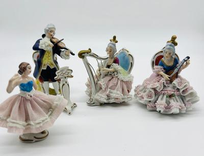 Germany Dresden Art Lace Figurines ~ Read Details