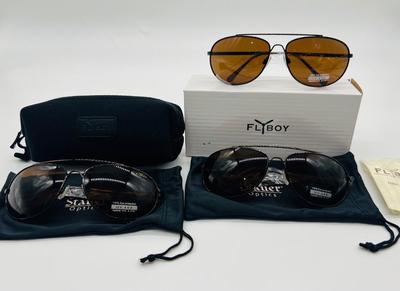 3 Pair NEW STAUER Copper Flyboy Sunglasses UV400 Lens