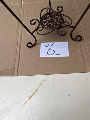 Ornate Wrought Iron Side / Patio Table
