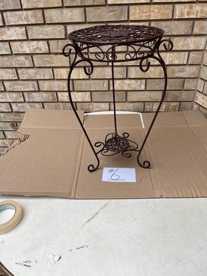 Ornate Wrought Iron Side / Patio Table