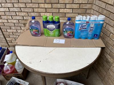 2 Soft Soap, 3 Microban Sanitizing Spray, 4 Spray Cans Lysol