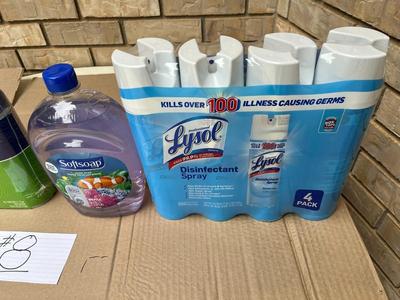 Pressure Washing Concentrate, Silicone Spray, Fogging Oil, 4 Cans Lysol, Windex