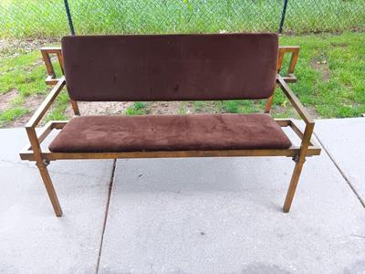 Antique Mid Century Modern / Art Deco Brass bench