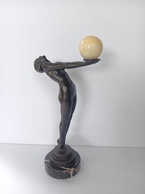 M Le Verrier ” Lueur “Iconic Art Cast sculpture by Max Le Verrier circa 1930