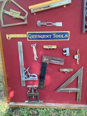 Vintage & Antique tools in display case