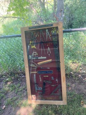 Vintage & Antique tools in display case