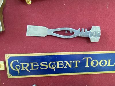 Vintage & Antique tools in display case