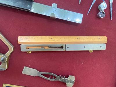 Vintage & Antique tools in display case