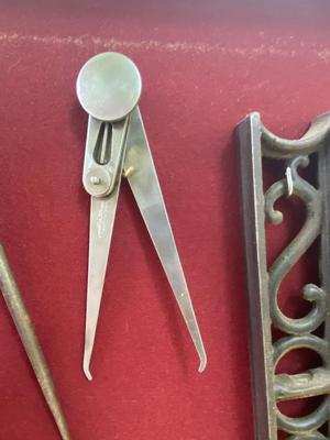 Vintage & Antique tools in display case