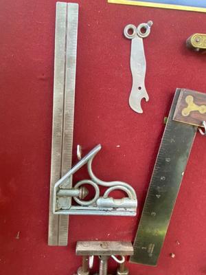 Vintage & Antique tools in display case