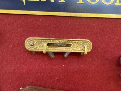 Vintage & Antique tools in display case