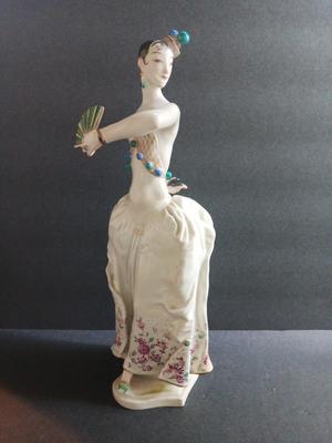 Meissen figure "Spanish dancer", polychrome painted, design: Paul Scheurich 1933, jubilee mark 1883-1983