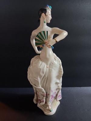 Meissen figure "Spanish dancer", polychrome painted, design: Paul Scheurich 1933, jubilee mark 1883-1983