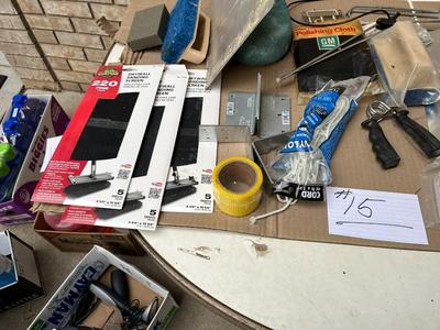Misc. sandpaper, glue gun, hand grips, polishing cloth etc.