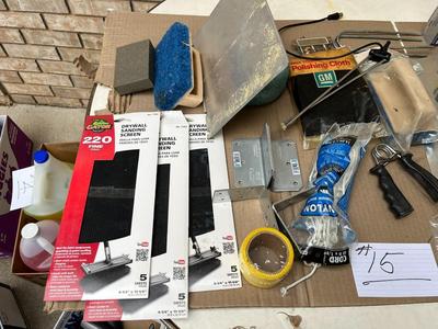 Misc. sandpaper, glue gun, hand grips, polishing cloth etc.