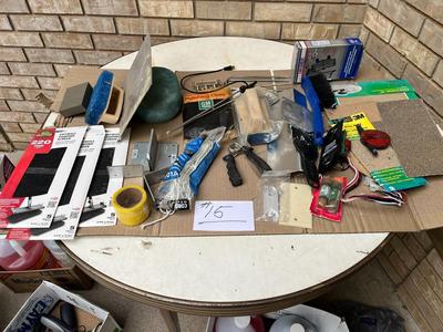 Misc. sandpaper, glue gun, hand grips, polishing cloth etc.