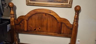 Queen size bed frame with headboard
