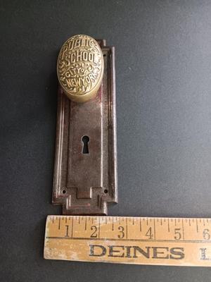 Antique New York City Public Schools DoorKnob and Trinket Box