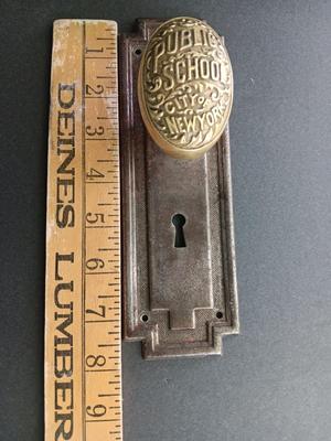Antique New York City Public Schools DoorKnob and Trinket Box