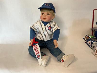 Adirable Chicago Cub Baseball Boy doll