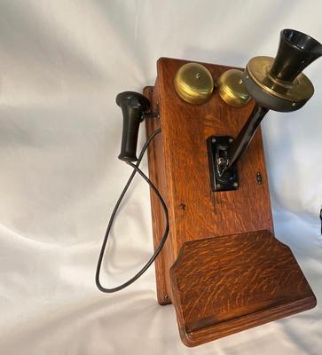 Turn of the Century Hand Crank wall phone