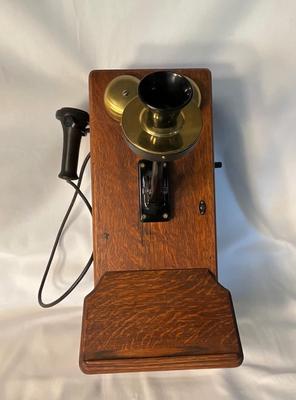 Turn of the Century Hand Crank wall phone