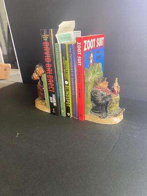 RARE JEAN MARIE FALKE BOOK ENDS, AND BOOKS TO HELP SERVE THE PURPOSE