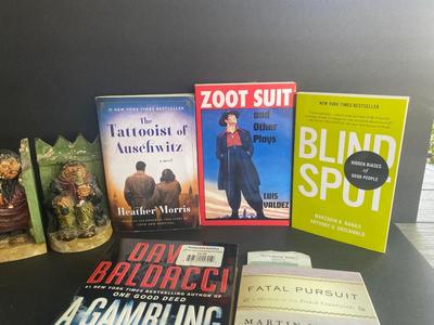 RARE JEAN MARIE FALKE BOOK ENDS, AND BOOKS TO HELP SERVE THE PURPOSE