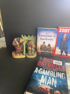RARE JEAN MARIE FALKE BOOK ENDS, AND BOOKS TO HELP SERVE THE PURPOSE