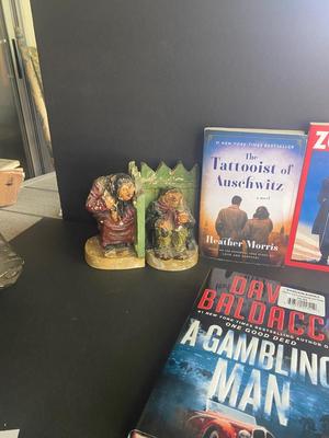 RARE JEAN MARIE FALKE BOOK ENDS, AND BOOKS TO HELP SERVE THE PURPOSE